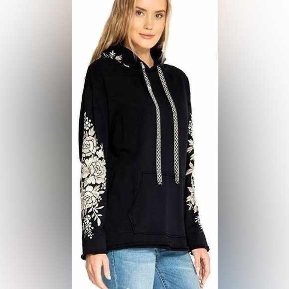 Johnny Was Olenna Floral Embroidered Oversized Hoodie NWT Size XL - Picture 2 of 13